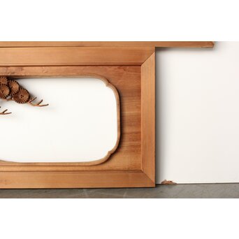 今井徳造 井波彫刻欄間 甕割唐子図 2枚1組　R0253Y 