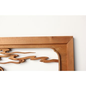 今井徳造 井波彫刻欄間 群鶴図 2枚1組　R0254Y 