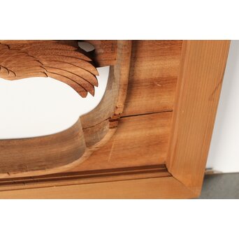 今井徳造 井波彫刻欄間 群鶴図 2枚1組　R0254Y 