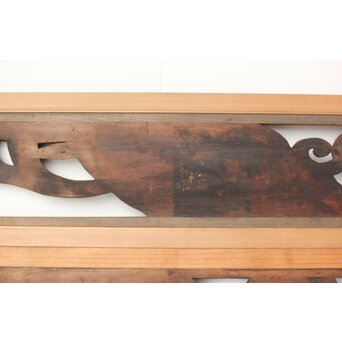 寺院欄間 荒波の鯉 2枚1組　R0255YD 