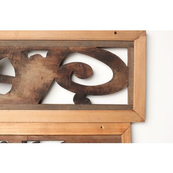 寺院欄間 荒波の鯉 2枚1組　R0255YD 