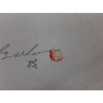 海老塚耕一 抽象画 アブストラクトA 額装 水彩 色鉛筆　A338 