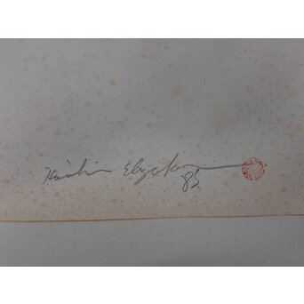 海老塚耕一 抽象画 アブストラクトB 額装 水彩 色鉛筆　A339 