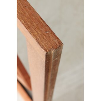 障子用チーク材幾何学紋建具 2枚1組　F244 