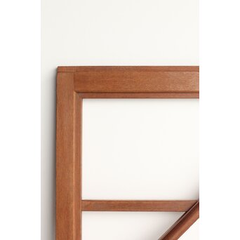 障子用チーク材幾何学紋建具 2枚1組　F244 