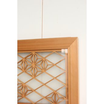 両面ガラス 白木書院欄間 3枚1組　R0256 