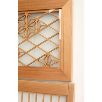 両面ガラス 白木書院欄間 3枚1組　R0256 