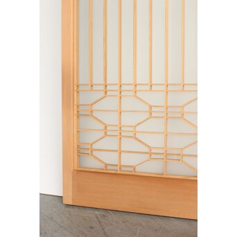 両面ガラス 白木書院欄間 3枚1組　R0256 