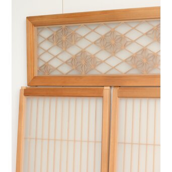 両面ガラス 白木書院欄間 3枚1組　R0256 