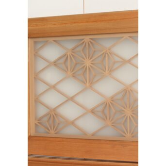 両面ガラス 白木書院欄間 3枚1組　R0256 