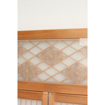 両面ガラス 白木書院欄間 3枚1組　R0256 