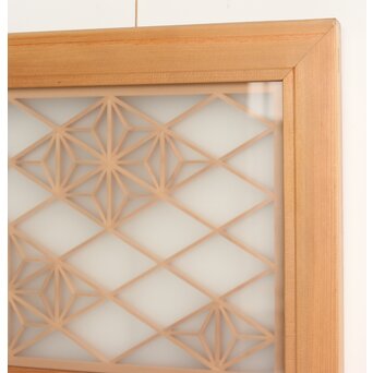 両面ガラス 白木書院欄間 3枚1組　R0256 