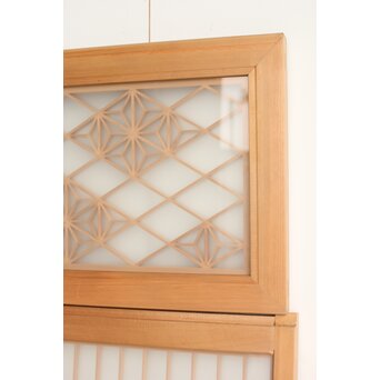 両面ガラス 白木書院欄間 3枚1組　R0256 