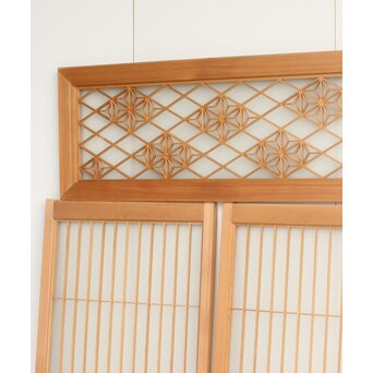 両面ガラス 白木書院欄間 3枚1組　R0256 