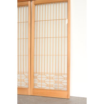 両面ガラス 白木書院欄間 3枚1組　R0256 