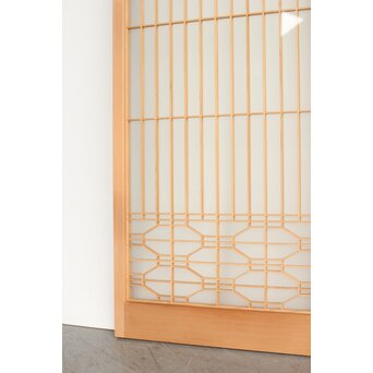 両面ガラス 白木書院欄間 3枚1組　R0256 