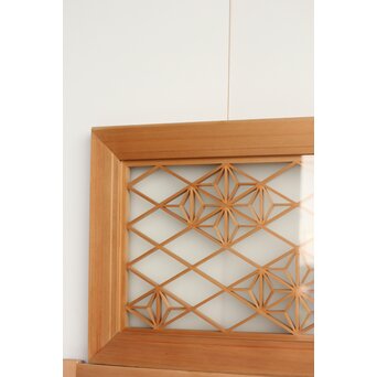 両面ガラス 白木書院欄間 3枚1組　R0256 