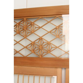 両面ガラス 白木書院欄間 3枚1組　R0256 