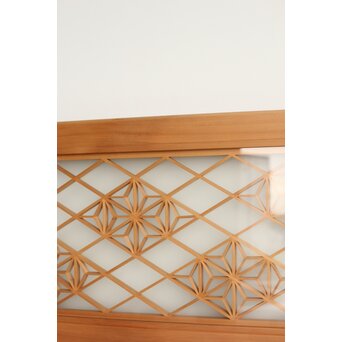 両面ガラス 白木書院欄間 3枚1組　R0256 