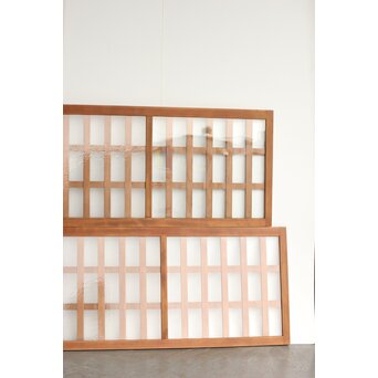 ガラスの明り取り/格子欄間 2枚1組　R0257 