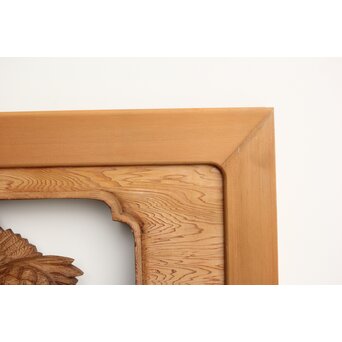 鶴松 木彫欄間 2枚1組　R0258 