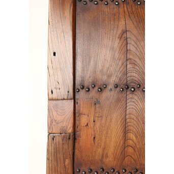 鋲尽の欅板蔵戸　W080 