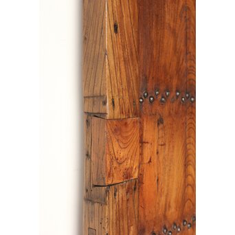 鋲尽の欅板蔵戸　W080 