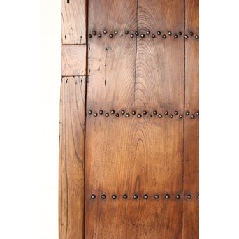 鋲尽の欅板蔵戸　W080 