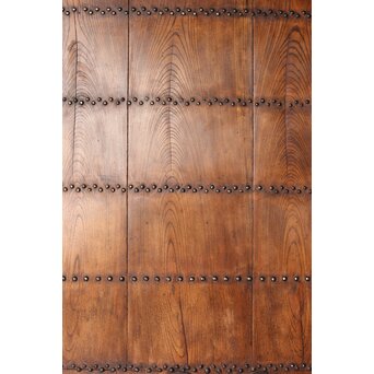 鋲尽の欅板蔵戸　W080 