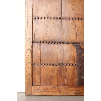 鋲尽の欅板蔵戸　W080 