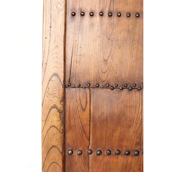 鋲尽の欅板蔵戸　W080 
