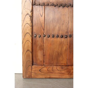 鋲尽の欅板蔵戸　W080 