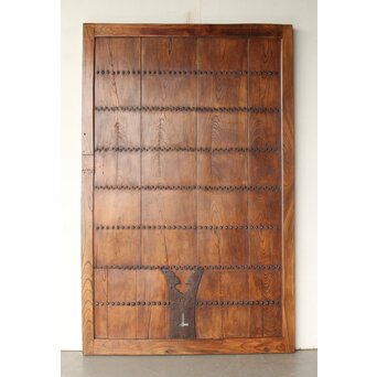 鋲尽の欅板蔵戸　W080