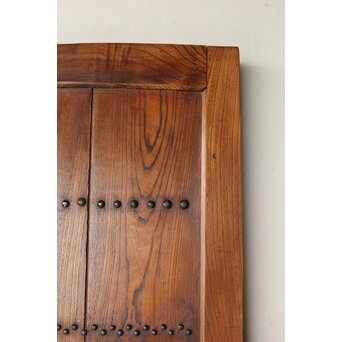 鋲尽の欅板蔵戸　W080 
