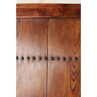 鋲尽の欅板蔵戸　W080 