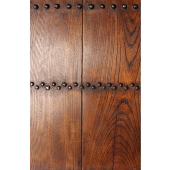 鋲尽の欅板蔵戸　W080 