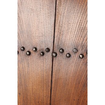 鋲尽の欅板蔵戸　W080 