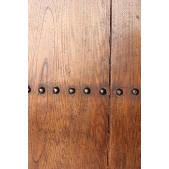 鋲尽の欅板蔵戸　W080 