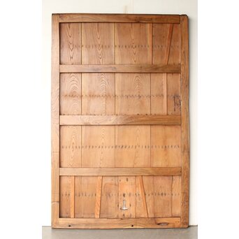 鋲尽の欅板蔵戸　W080 