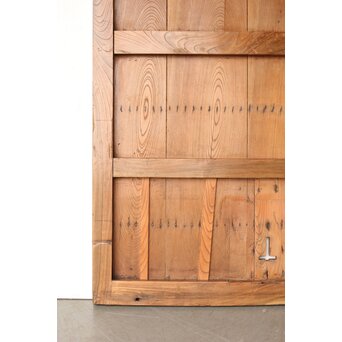 鋲尽の欅板蔵戸　W080 