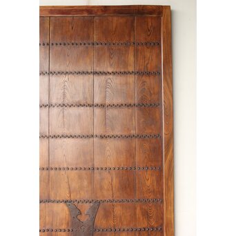 鋲尽の欅板蔵戸　W080 