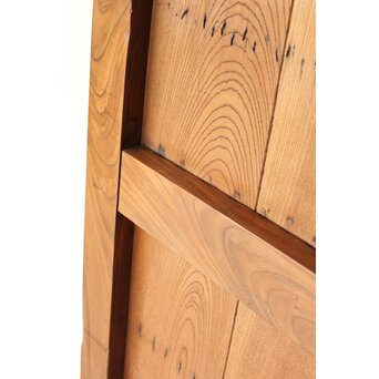 鋲尽の欅板蔵戸　W080 