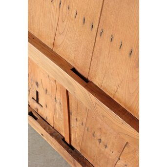 鋲尽の欅板蔵戸　W080 