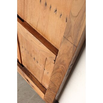 鋲尽の欅板蔵戸　W080 