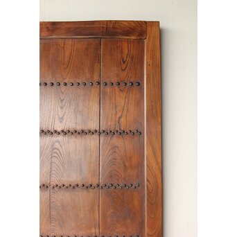 鋲尽の欅板蔵戸　W080 