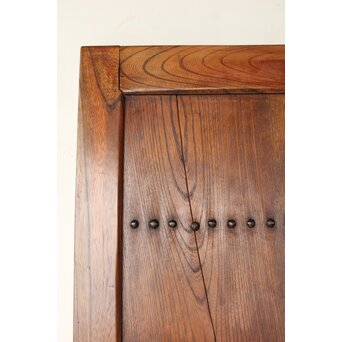 鋲尽の欅板蔵戸　W080 