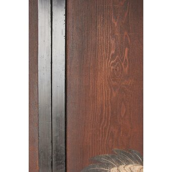 板絵 群鶴図 板戸 2枚1組　B1024Y 