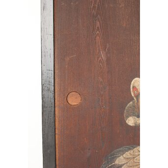 板絵 群鶴図 板戸 2枚1組　B1024Y 