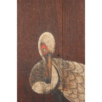 板絵 群鶴図 板戸 2枚1組　B1024Y 