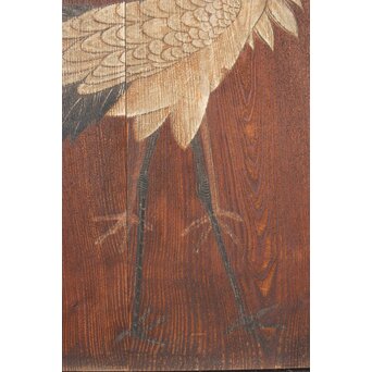 板絵 群鶴図 板戸 2枚1組　B1024Y 